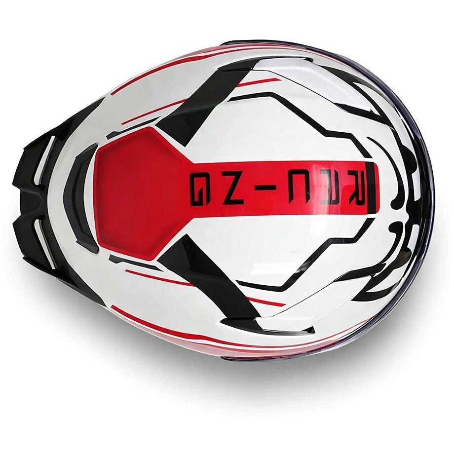 Berik FF871 Racing Integralhelm mit Doppelvisier, Schwarz/Rot