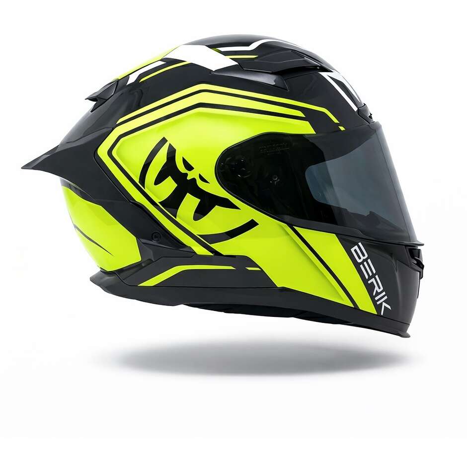 Berik FF871 Racing Integralhelm mit , Schwarz/Fluoreszierendes Gelb