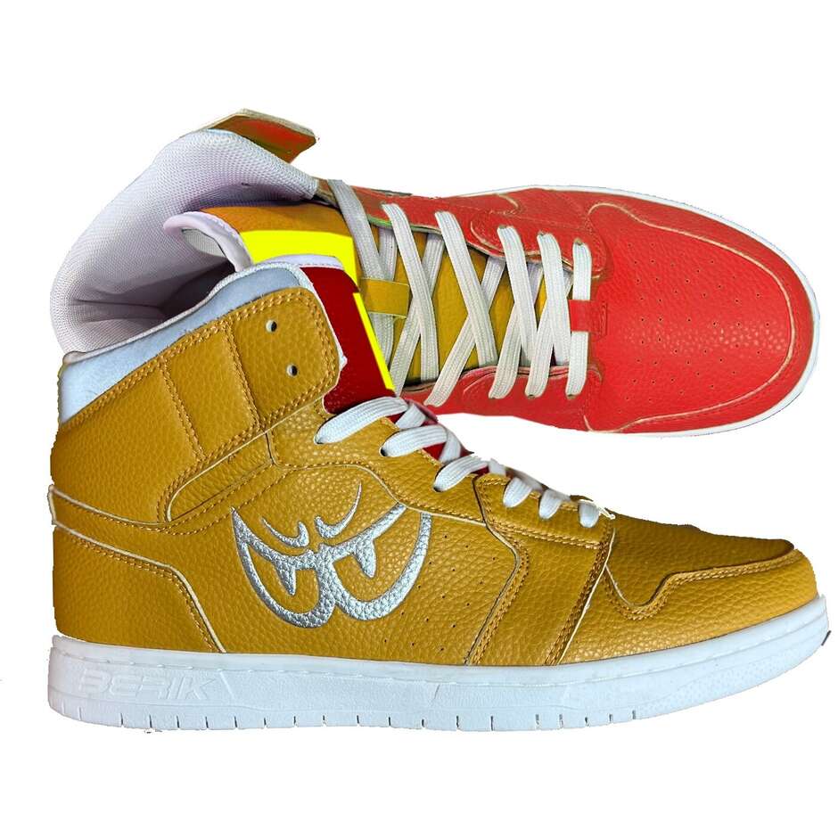 Berik J1 Bicolor Red Yellow Mustard Casual Shoes