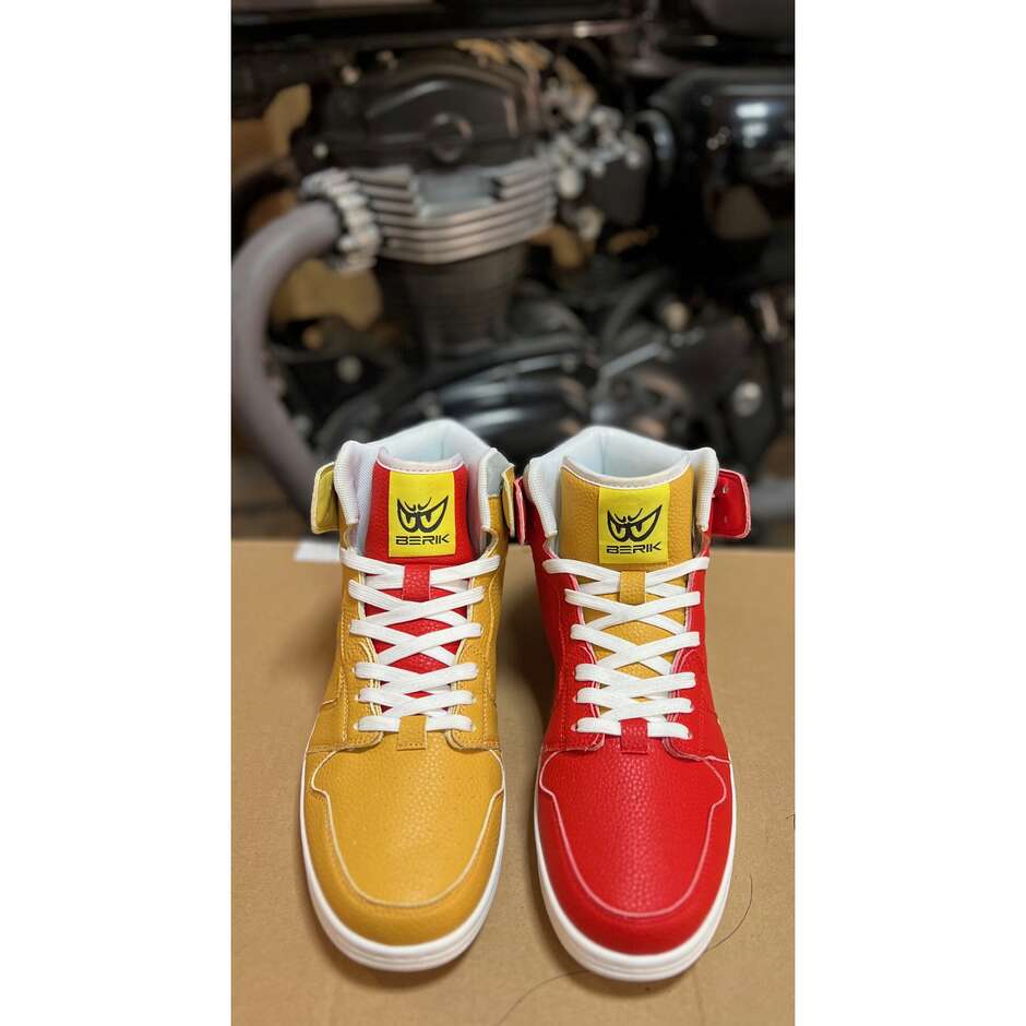 Berik J1 Bicolor Red Yellow Mustard Casual Shoes