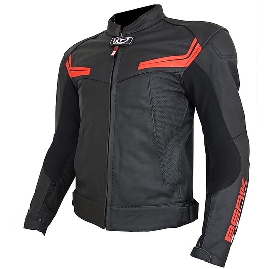 Berik Leather Motorcycle Jacket 2.0 LJ 10717 Black Red Perforated For ...