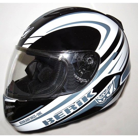 Berik Motorcycle Helmet Integral Fiber Model Air Force Black / White