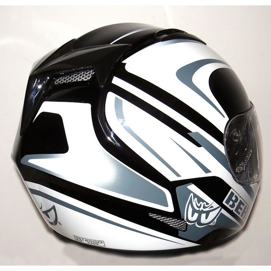 Berik Motorcycle Helmet Integral Fiber Model Air Force Black / White