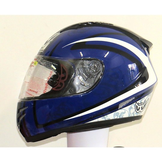 Berik Motorcycle Helmet Integral Fiber Model Power Color Blue
