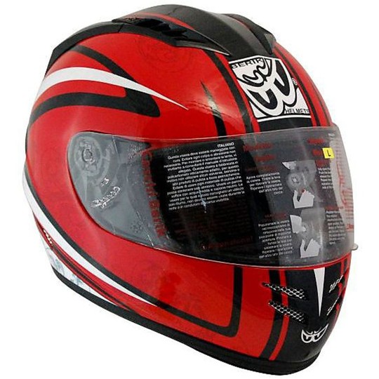 Berik Motorcycle Helmet Integral Fiber Model Power Color Red