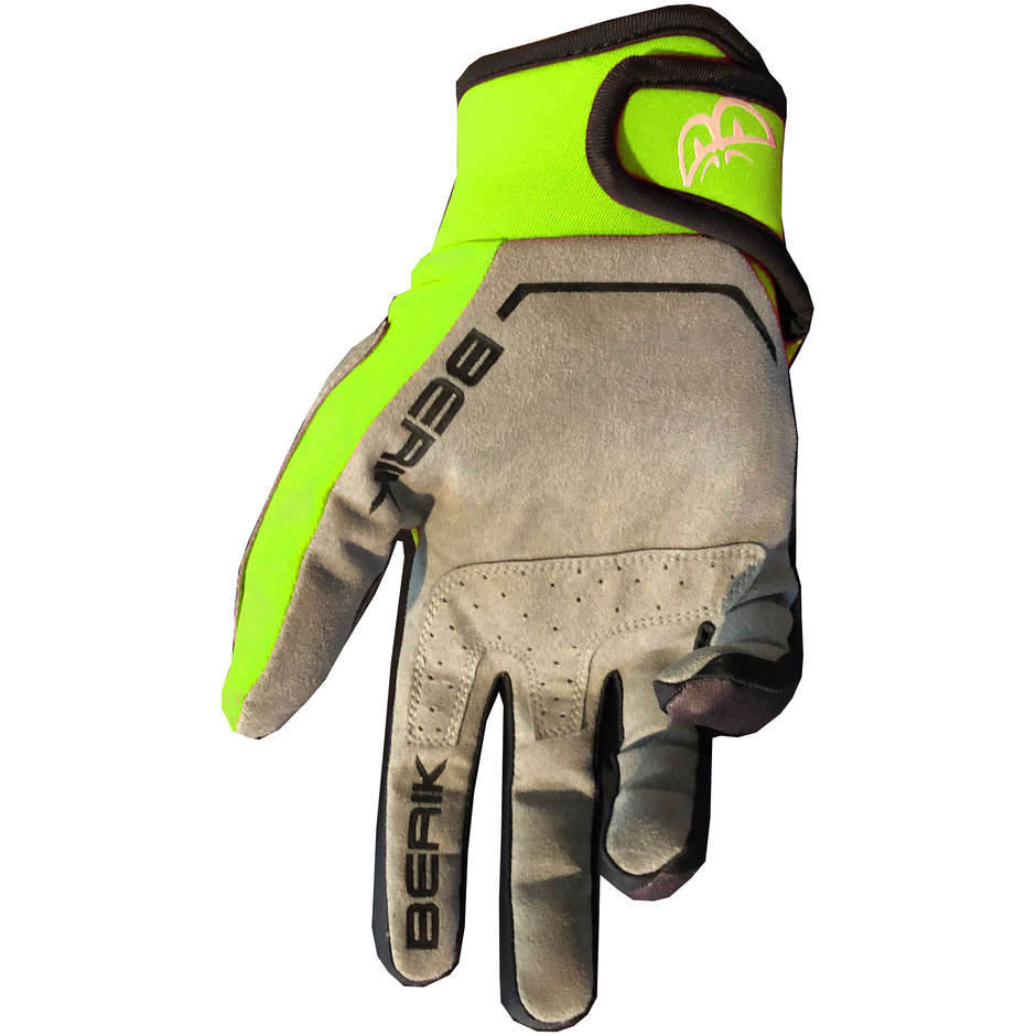 Berik MX-Pro Orion Cross Enduro motorcycle gloves Black Yellow Fluo