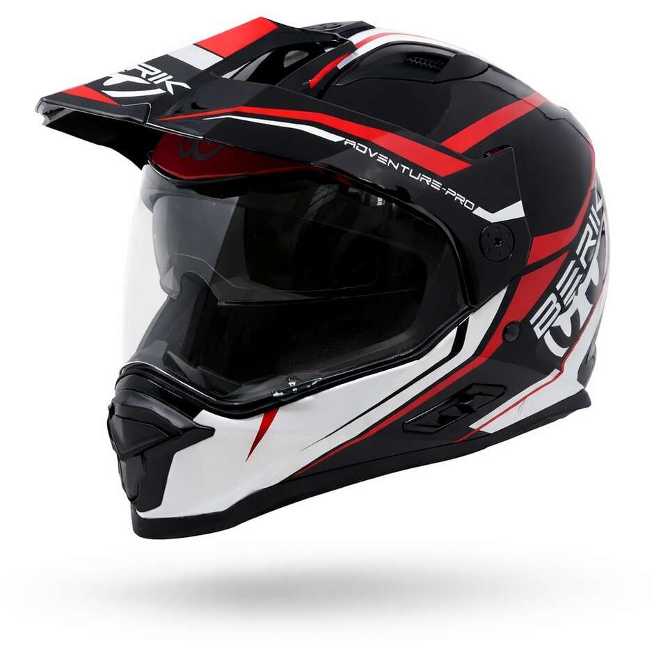 Berik MX313 Adventure Pro Double Visor Motorcycle Helmet Black Red