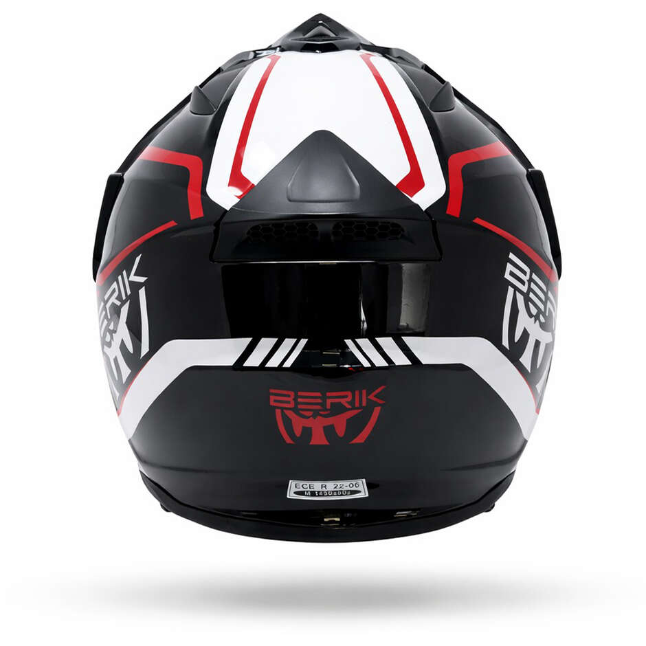 Berik MX313 Adventure Pro Double Visor Motorcycle Helmet Black Red