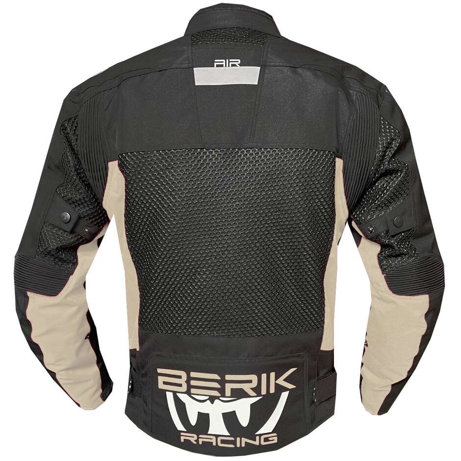Berik Perforated Summer Motorcycle Jacket 203305fr AIR Sport Black Khaki