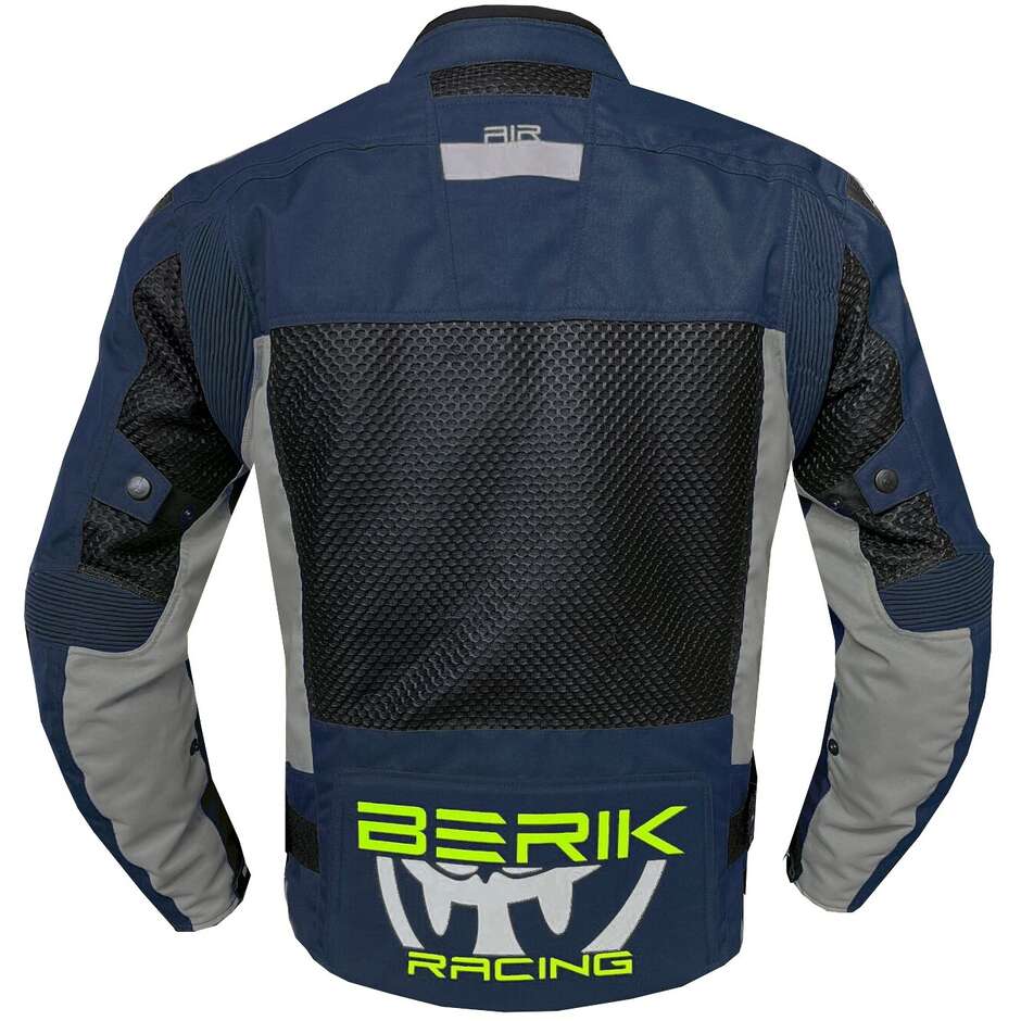 Berik Perforated Summer Motorcycle Jacket 203305fr AIR Sport Blue Gray Black