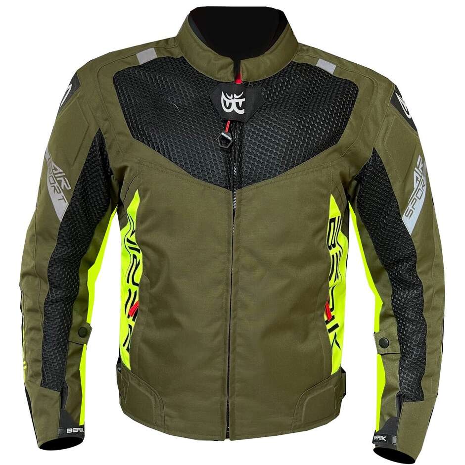Berik Perforated Summer Motorcycle Jacket 203305fr AIR Sport Green Yellow Black