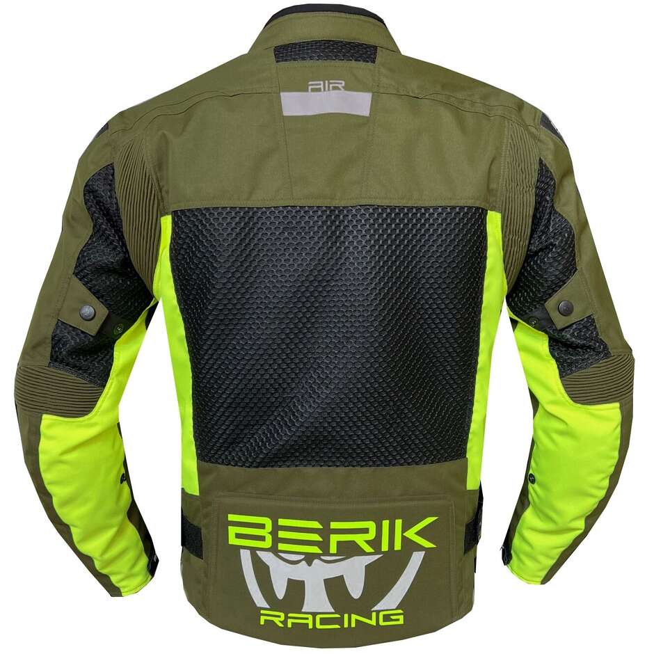Berik Perforated Summer Motorcycle Jacket 203305fr AIR Sport Green Yellow Black