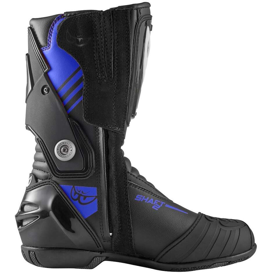 Berik SHAFT 3.0 1448-BK Schwarz Blu Racing Motorradstiefel