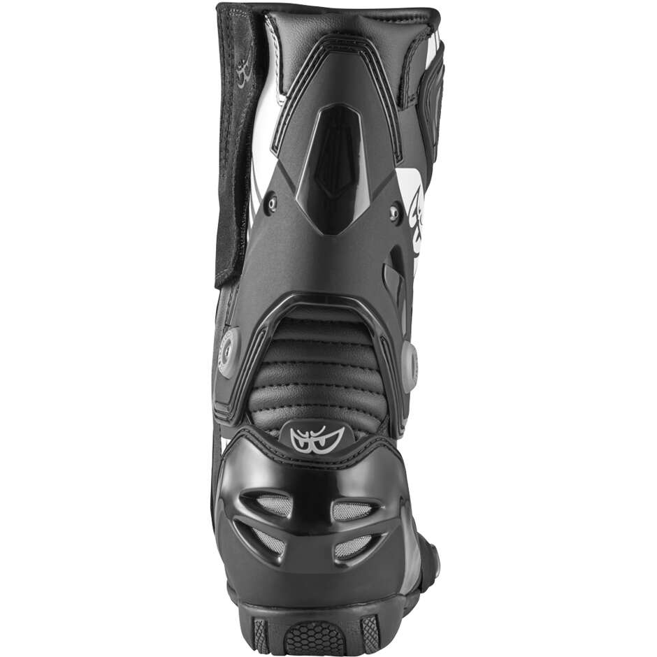 Berik SHAFT 3.0 1448-BK Schwarz Weiß Racing Motorradstiefel