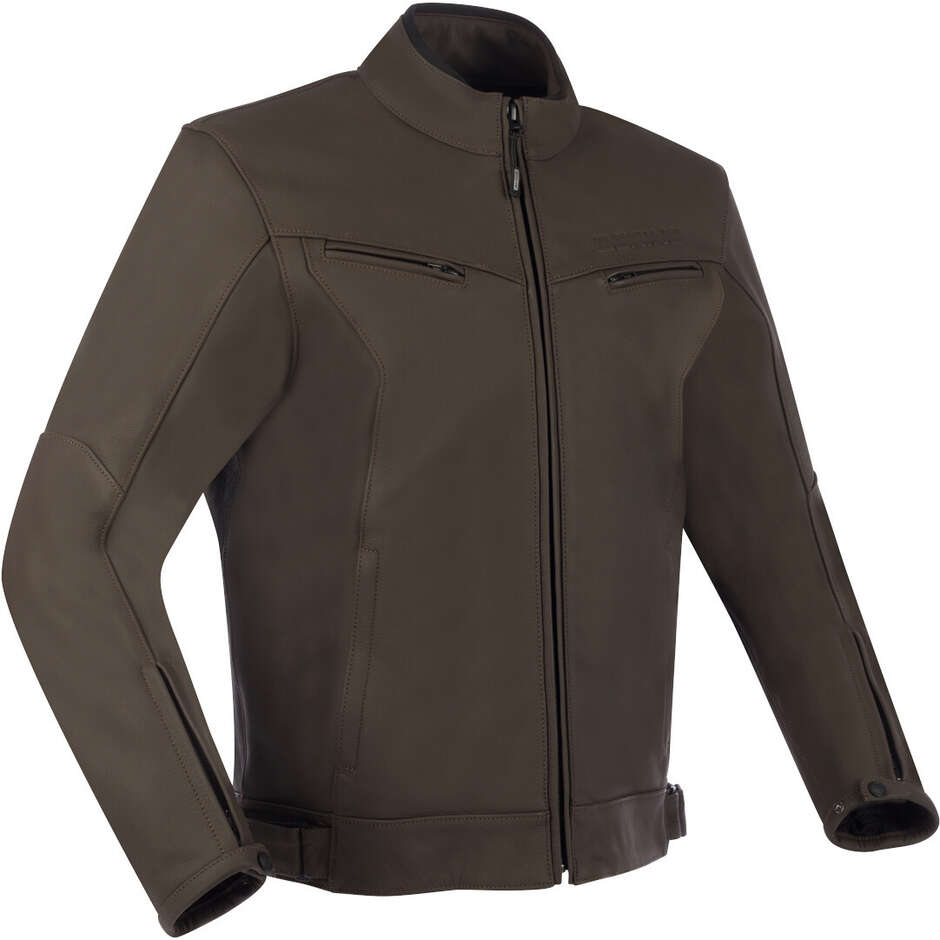 Bering DERBY Braune Leder-Motorradjacke