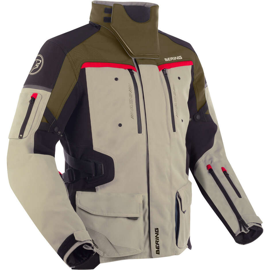 Bering FREEWAY Beige Black Motorcycle Jacket