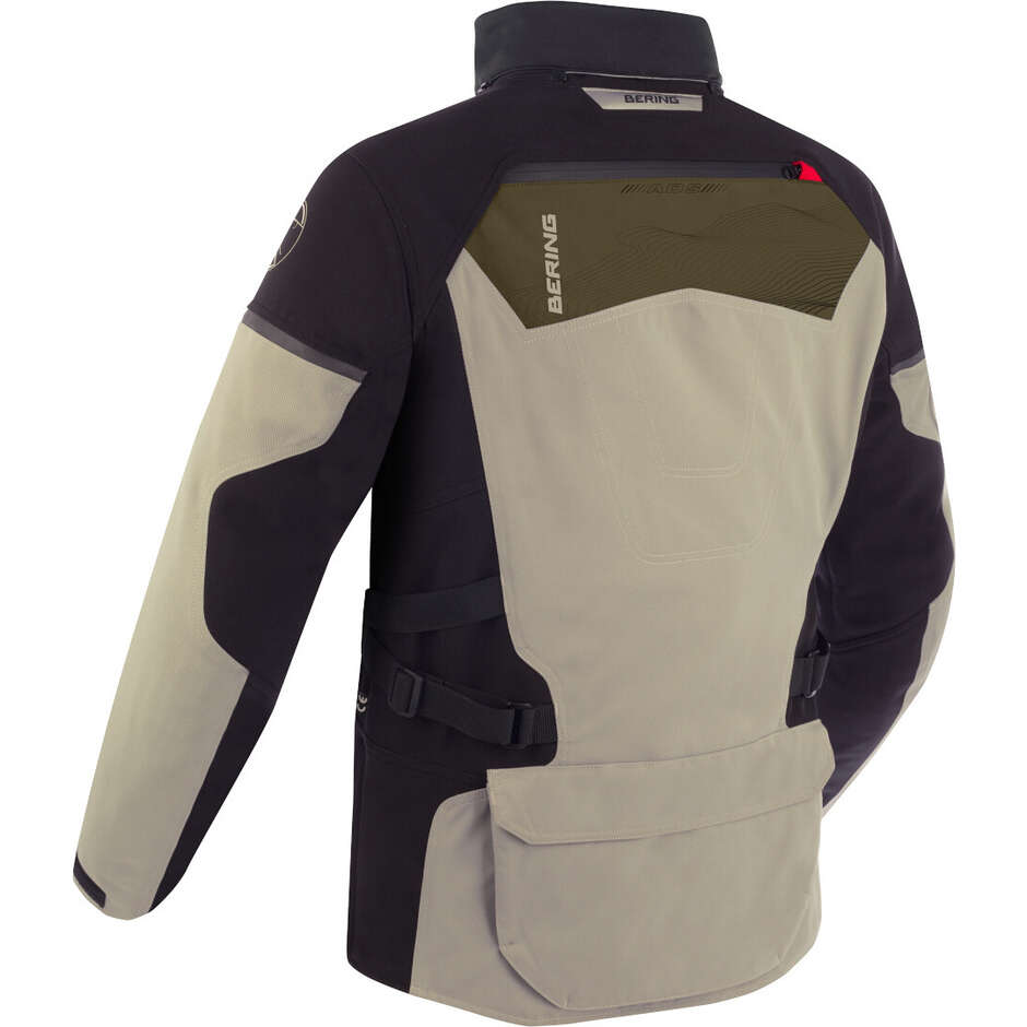Bering FREEWAY Beige Black Motorcycle Jacket