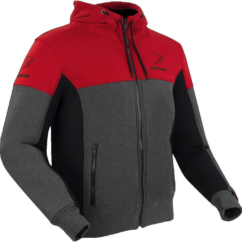 Bering HOODIZ VENTED Motorcycle Jacket Anthracite Red