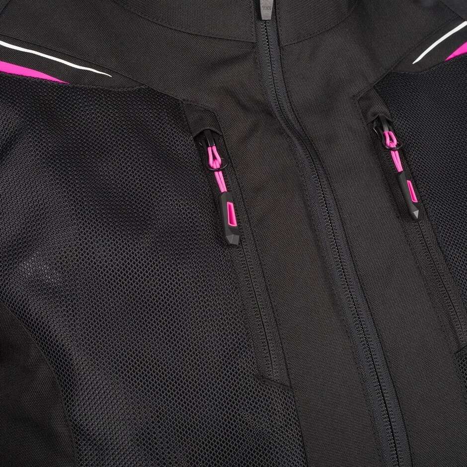 BERING LADY BRAZILIA Damen-Motorradjacke, Größe Queen, Schwarz/Fuchsia