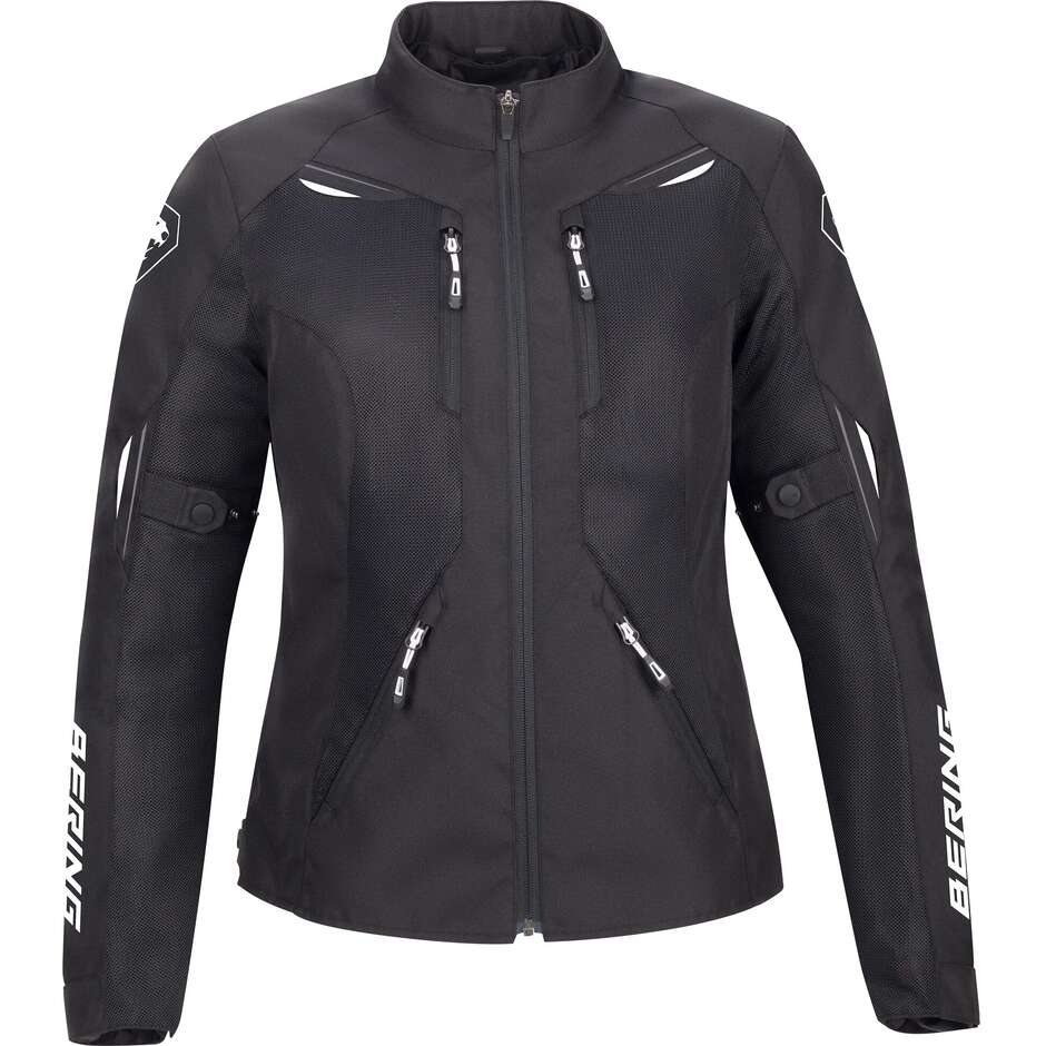 BERING LADY BRAZILIA Women's Motorcycle Jacket, Black/White