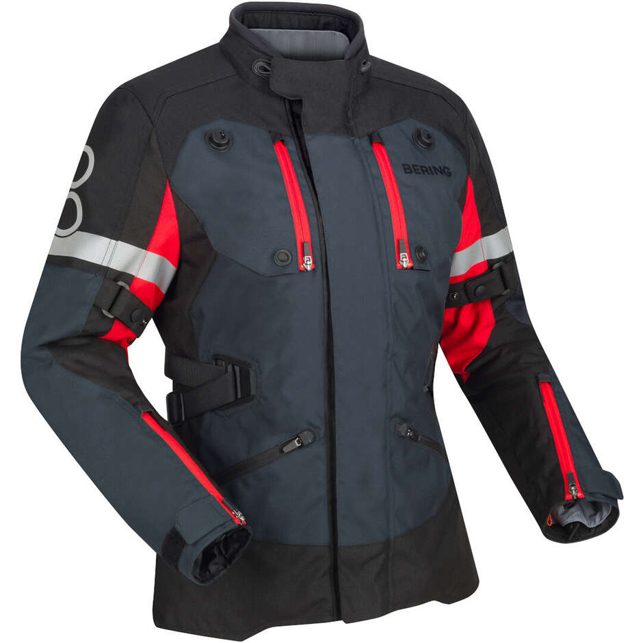 Bering LADY HALIFAX Women's Motorcycle Jacket Black Anthracite Red