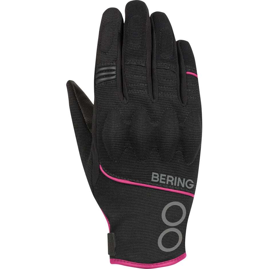 BERING LADY NASSAU Damen-Motorradhandschuhe Schwarz/Fuchsia