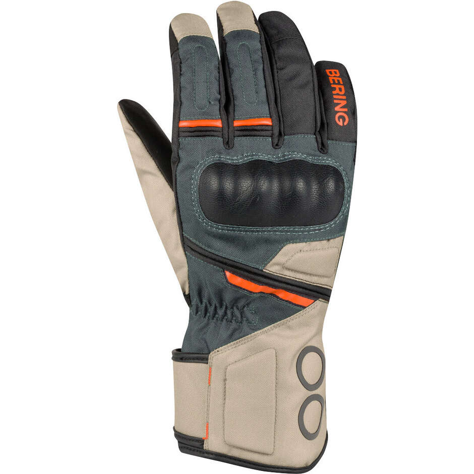 Bering LADY SIBERIA Women's Motorcycle Gloves Beige Grey Orange