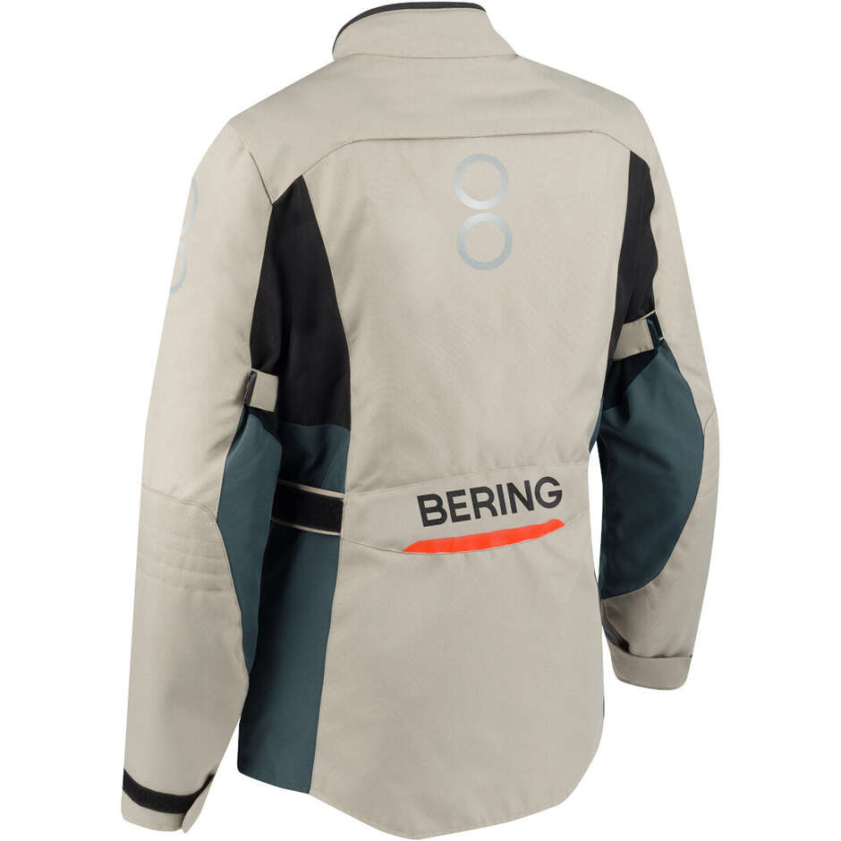 Bering LADY SIBERIA Women's Motorcycle Jacket Beige Grey Orange