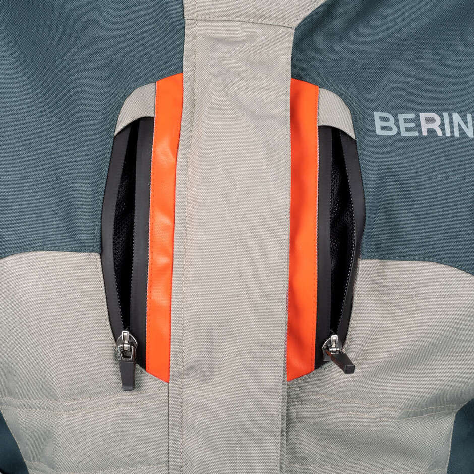 Bering LADY SIBERIA Women's Motorcycle Jacket Beige Grey Orange