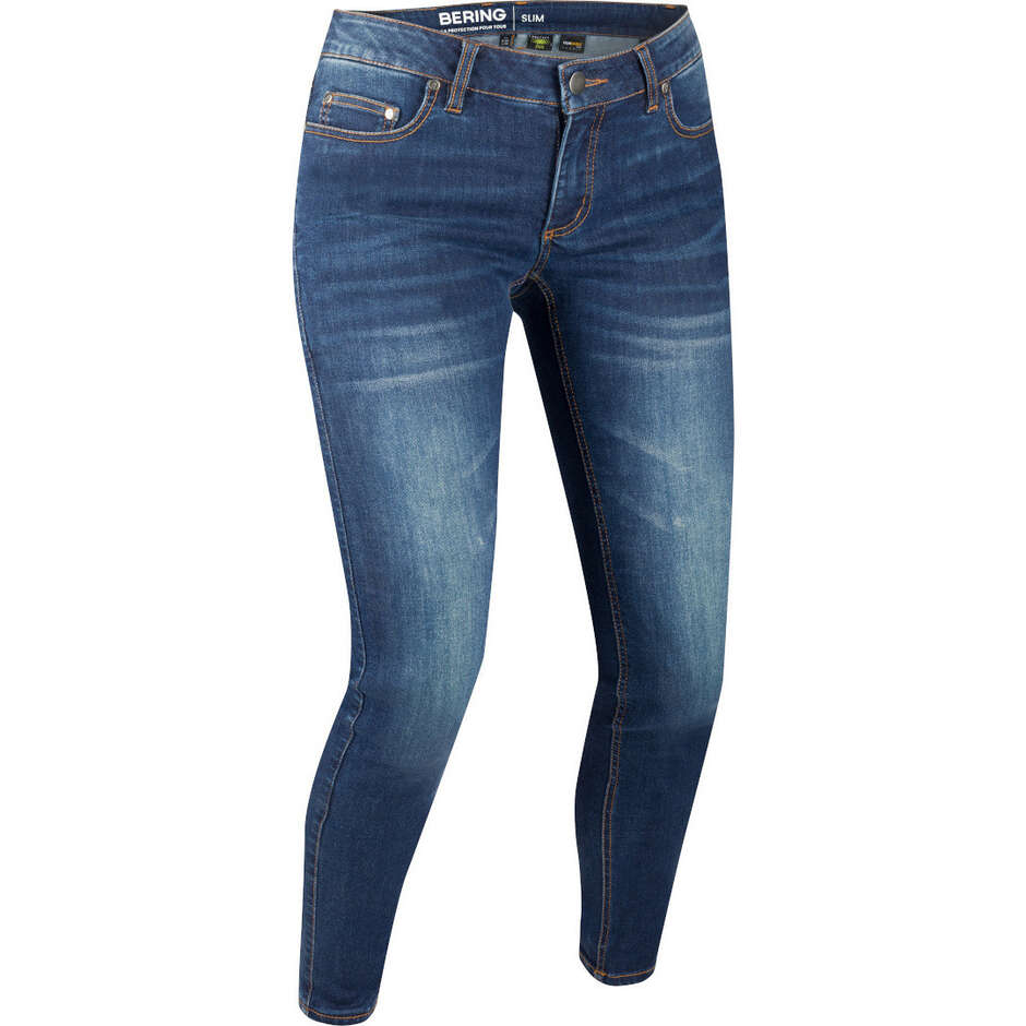 Bering LADY TRUST Slim Blue Washed Women's Motorcycle Pants