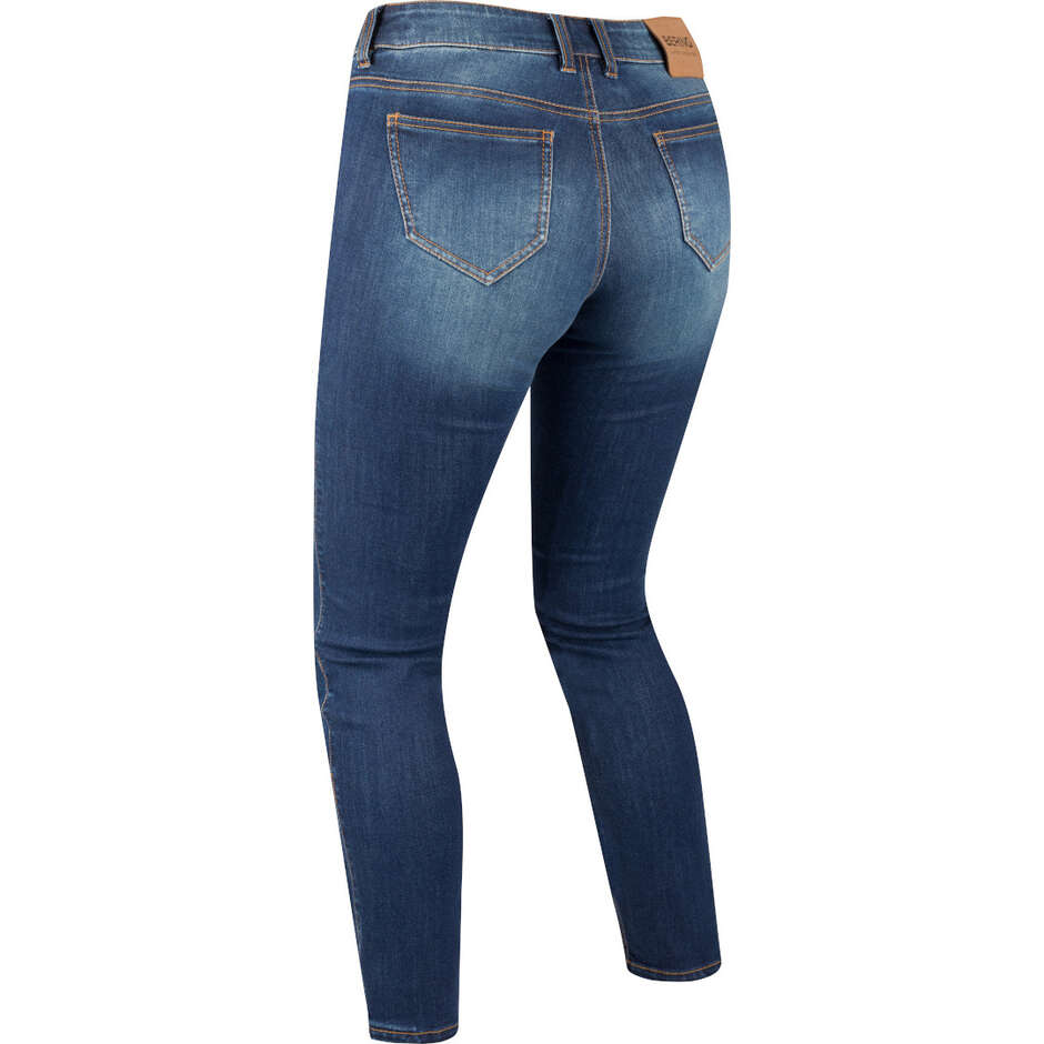 Bering LADY TRUST Tapered Blue Washed Women's Motorcycle Pants