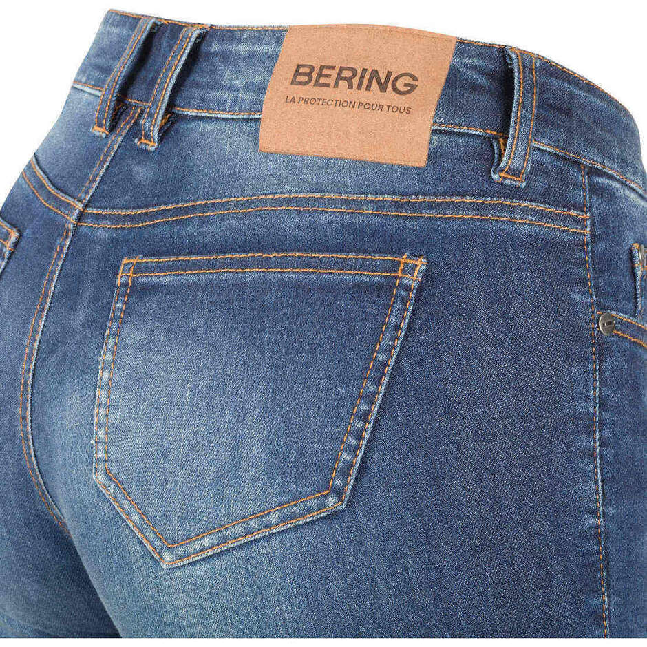 Bering LADY TRUST Tapered Blue Washed Women's Motorcycle Pants