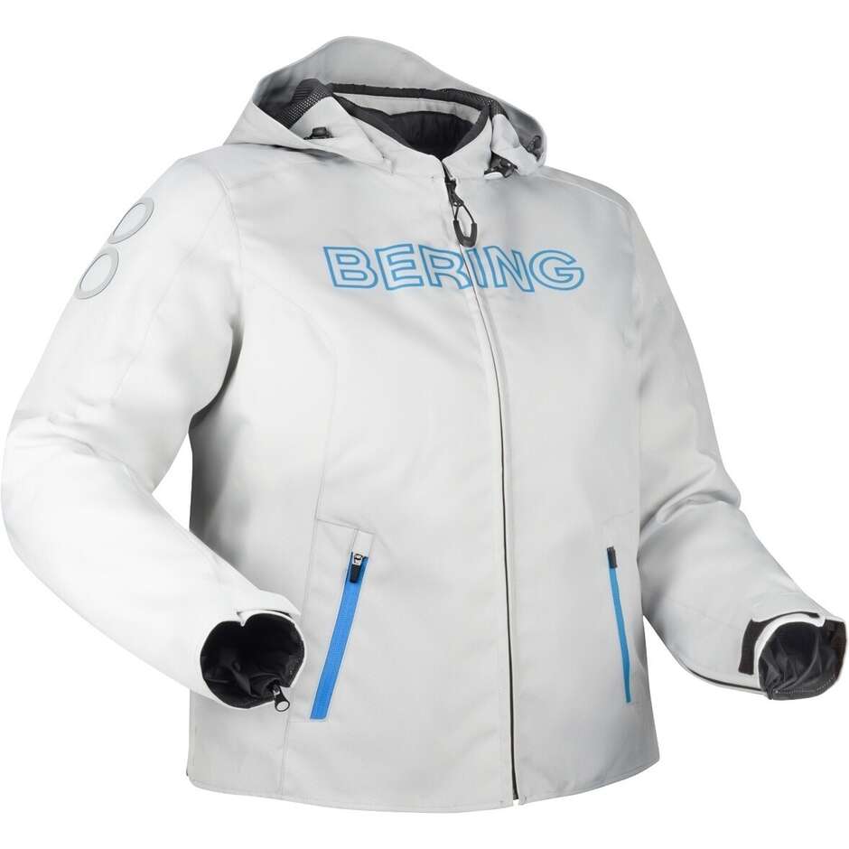 Bering LADY WARWICK Women's Motorcycle Jacket Queen Size Light Grey Blue