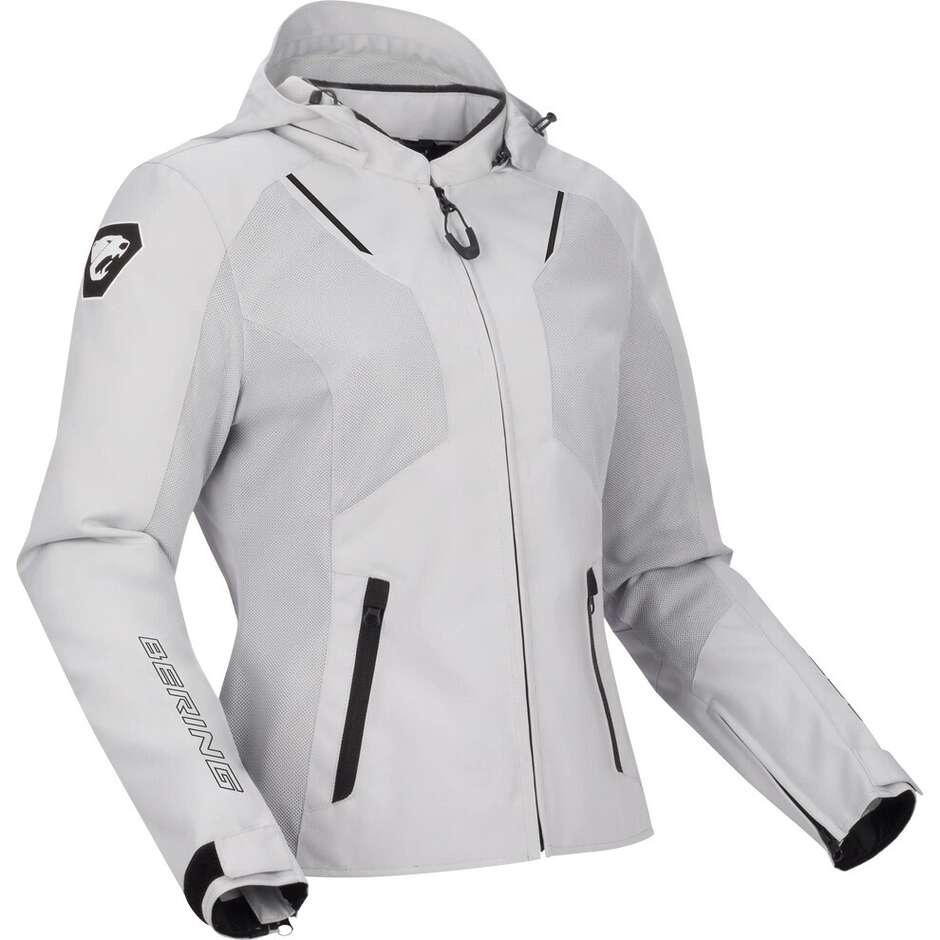 BERING LADY WING Damen-Motorradjacke, Grau/Schwarz