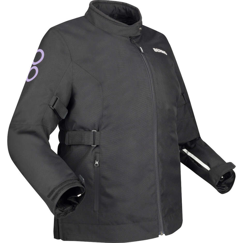 Bering Long LADY PAMELA Queen Size Women's Motorcycle Jacket Black Lilac