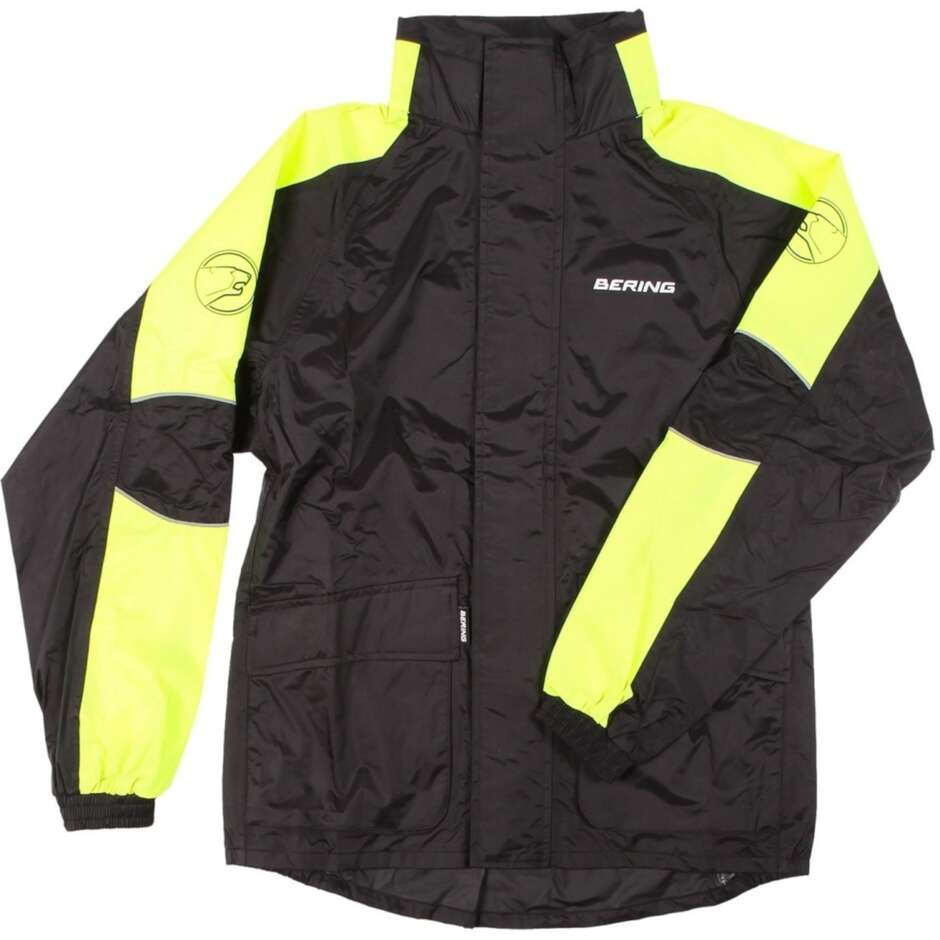 Bering MANIWATA Motorcycle Rain Jacket Black Fluorescent
