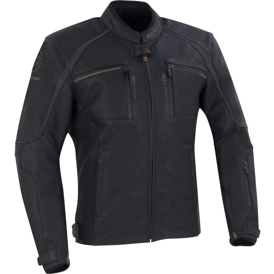 Bering MENDES Black Leather Motorcycle Jacket