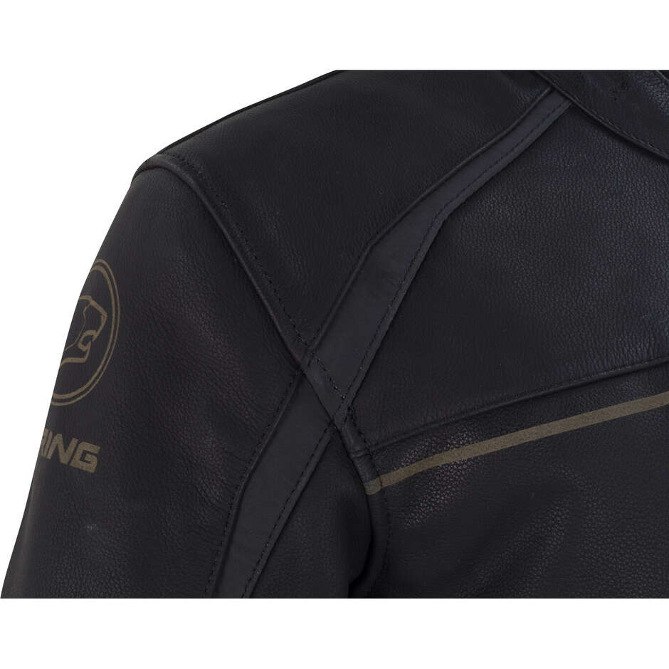 Bering MENDES Black Leather Motorcycle Jacket
