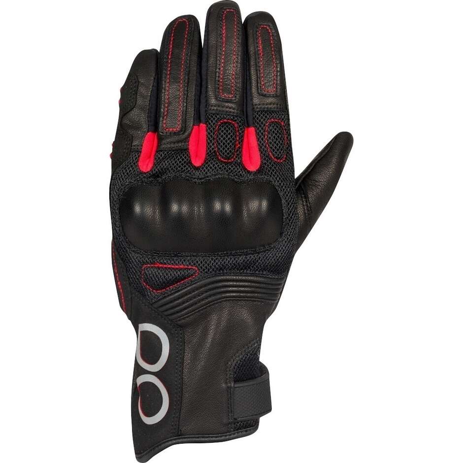 Bering PITTS Motorradhandschuhe Schwarz Rot