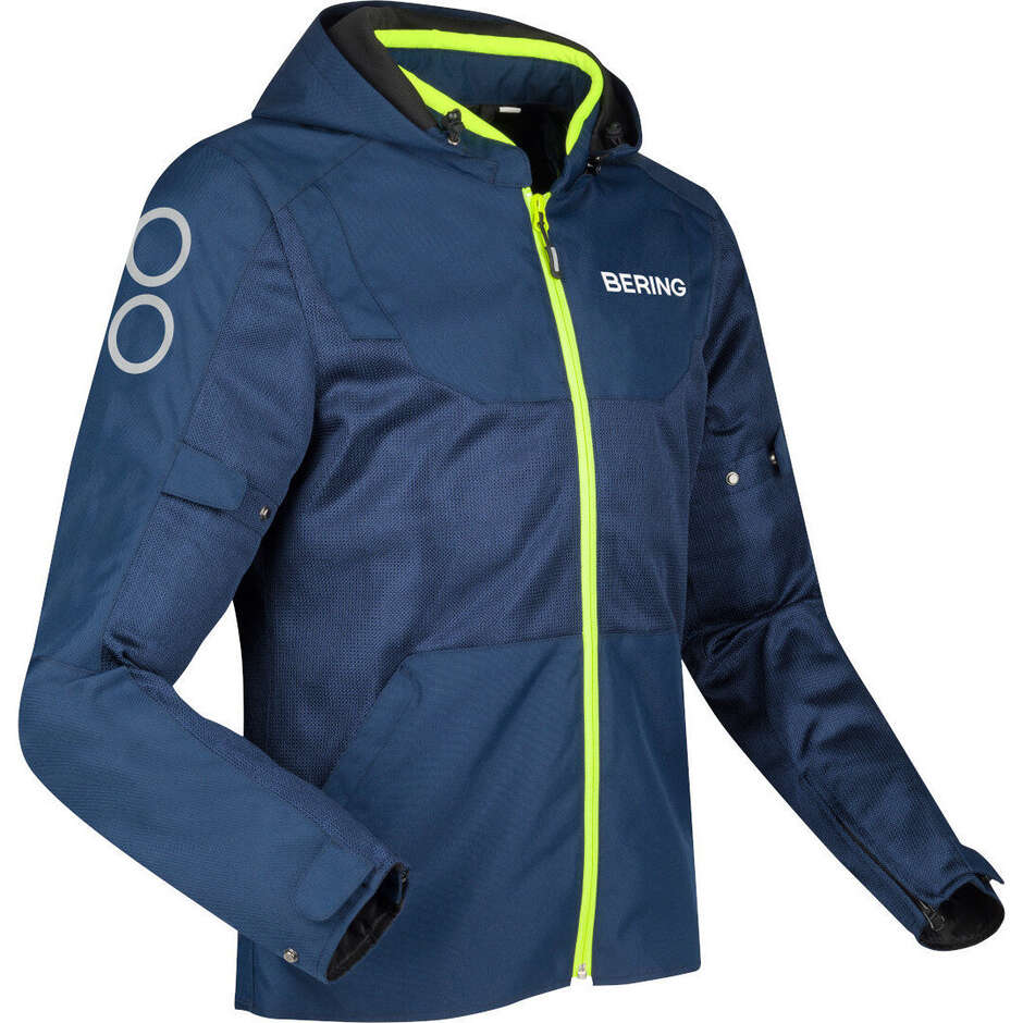 Bering PROFIL Navy Fluo Motorcycle Jacket