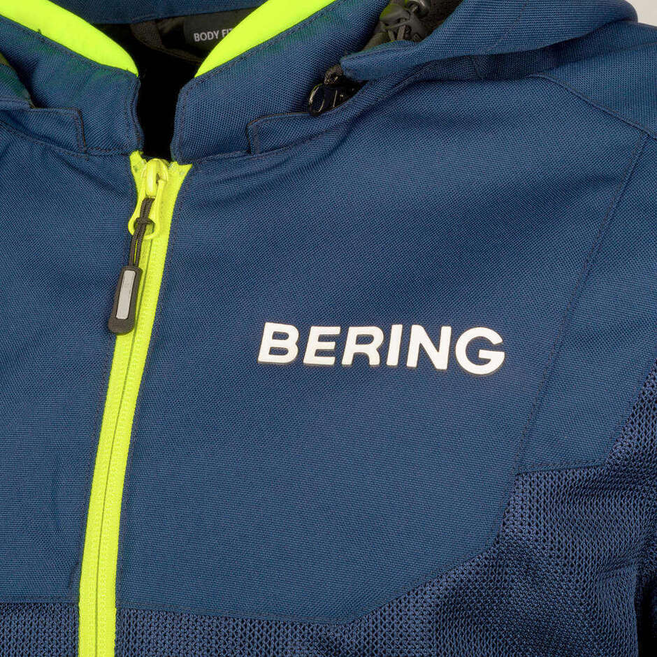 Bering PROFIL Navy Fluo Motorcycle Jacket