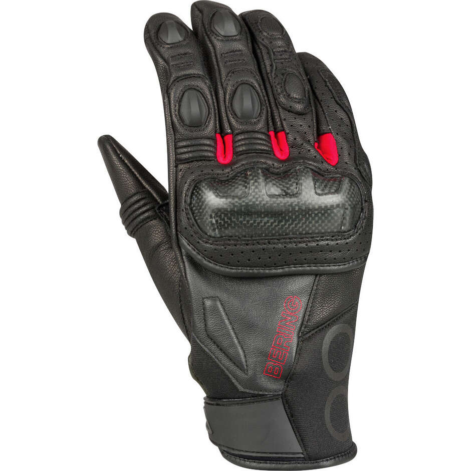 Bering RADIAL Motorcycle Gloves Black Red