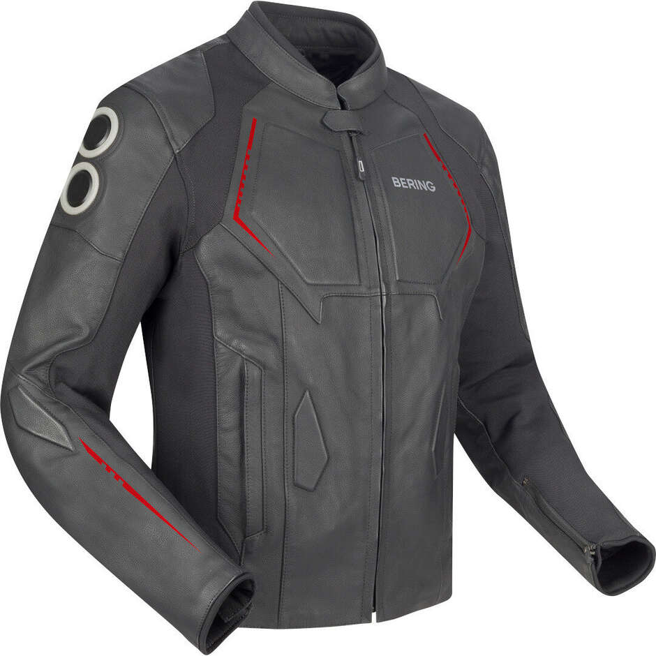 Bering RADIAL Motorcycle Jacket Black Red