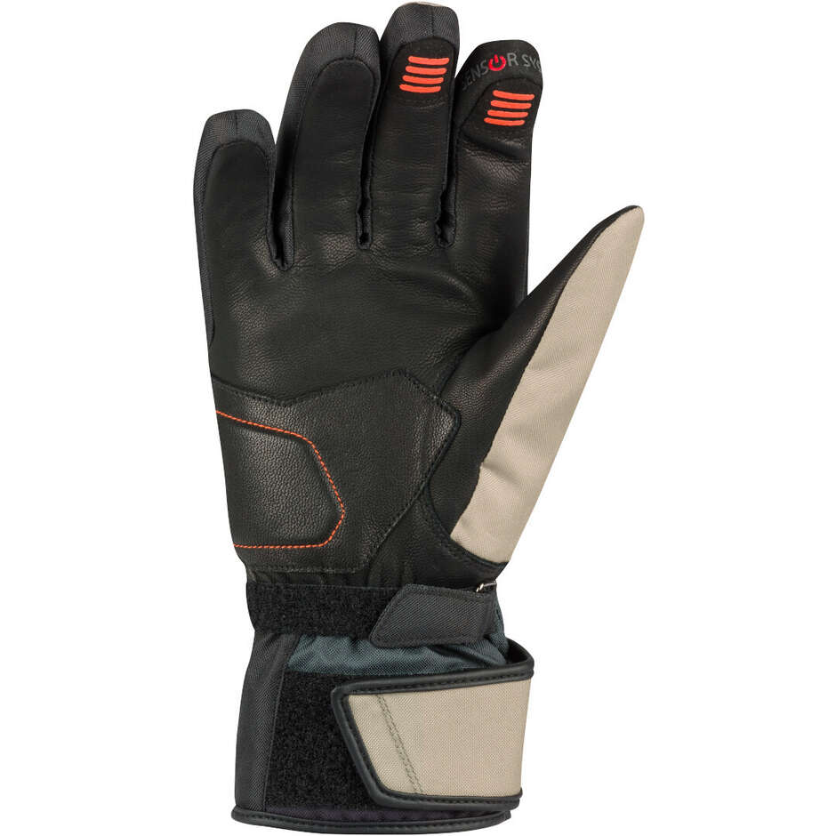 Bering SIBERIA Motorcycle Gloves Beige Grey Orange
