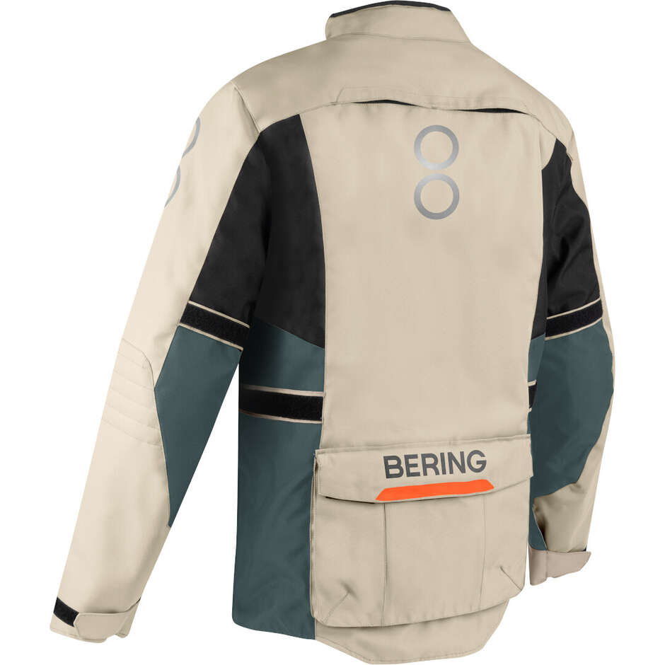 Bering SIBERIA Motorcycle Jacket Beige Grey Orange