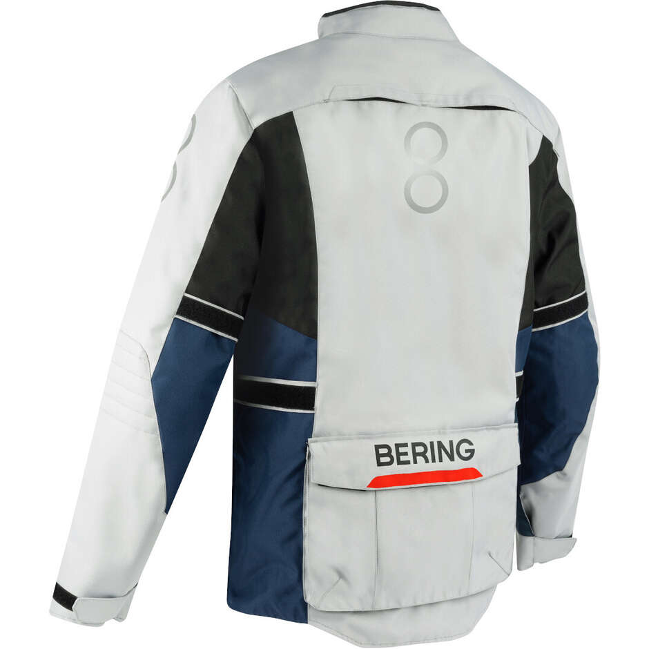 Bering SIBERIA Motorcycle Jacket Grey Blue Red