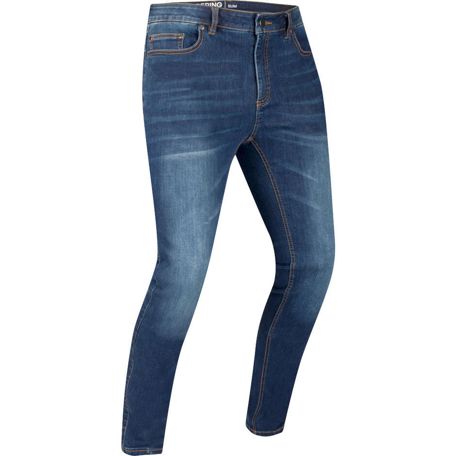 Bering TRUST Slim Blue Washed Motorcycle Pants