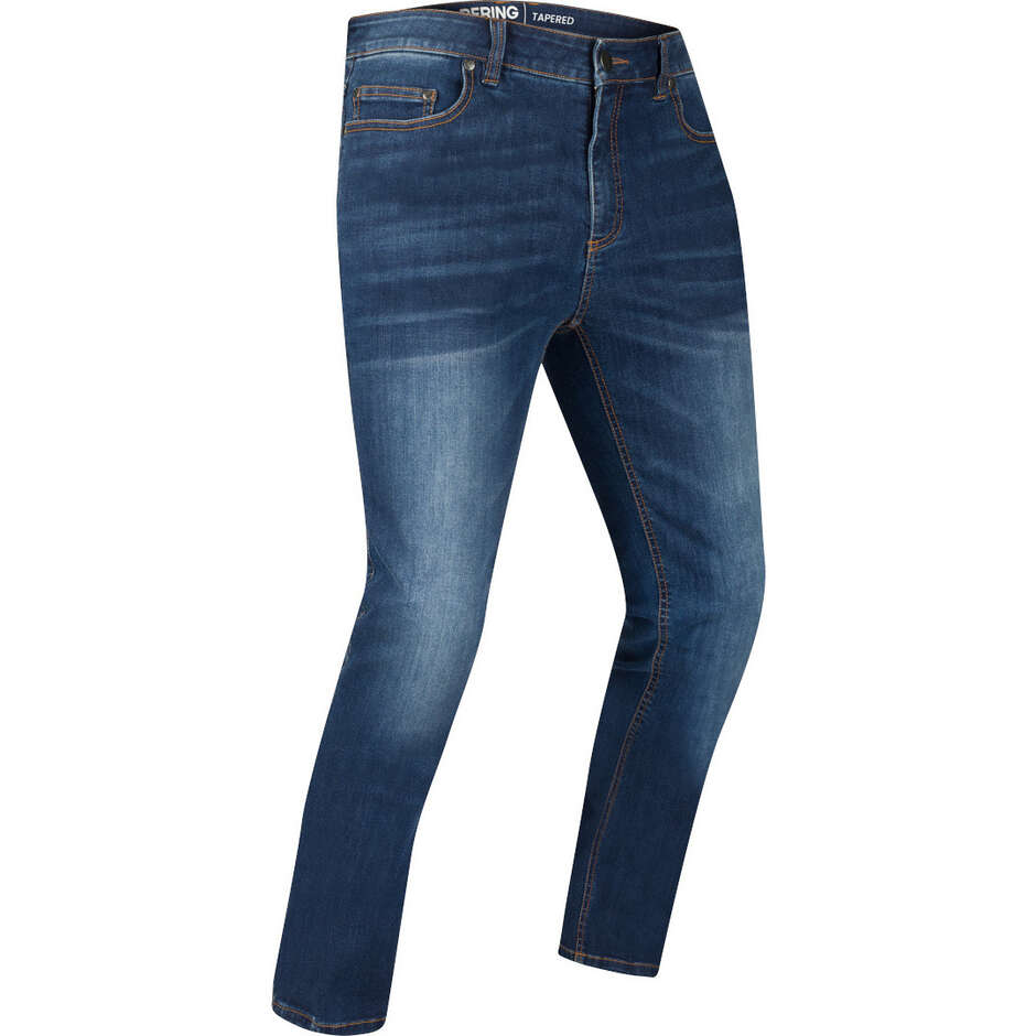 Bering TRUST Tapered Blue Washed Motorcycle Pants