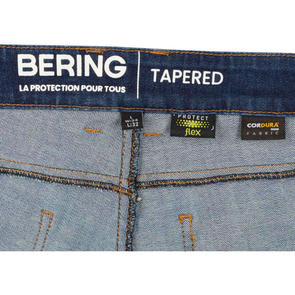 Bering TRUST Tapered Blue Washed Motorcycle Pants