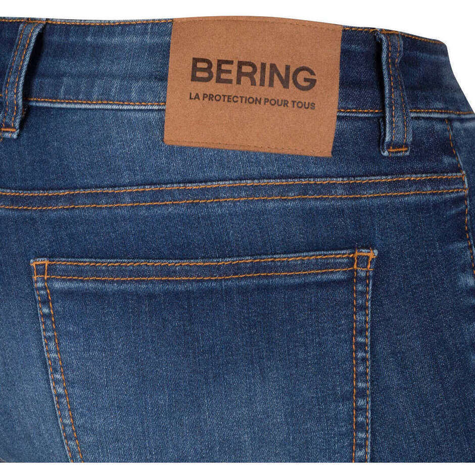 Bering TRUST Tapered Blue Washed Motorcycle Pants